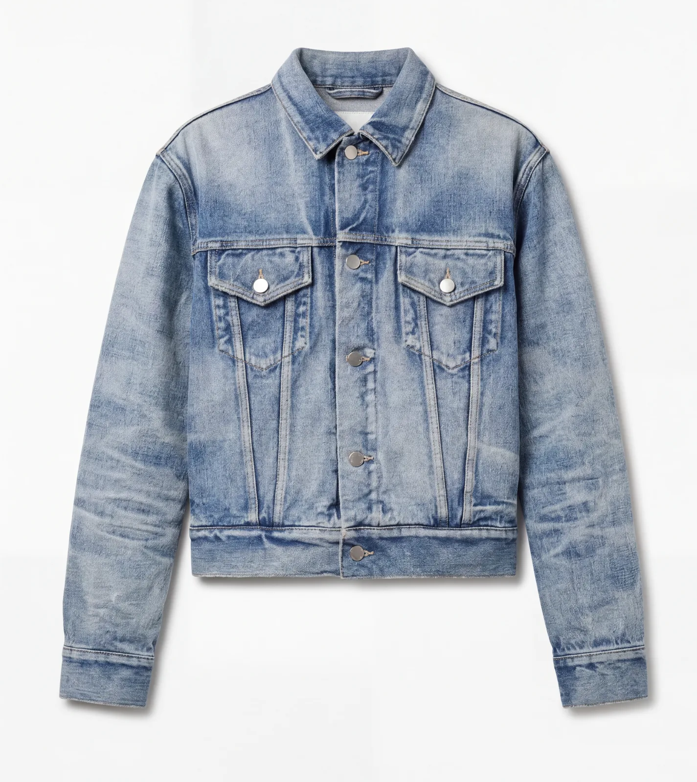 The same garment shown as a clean ghost mannequin flat-lay