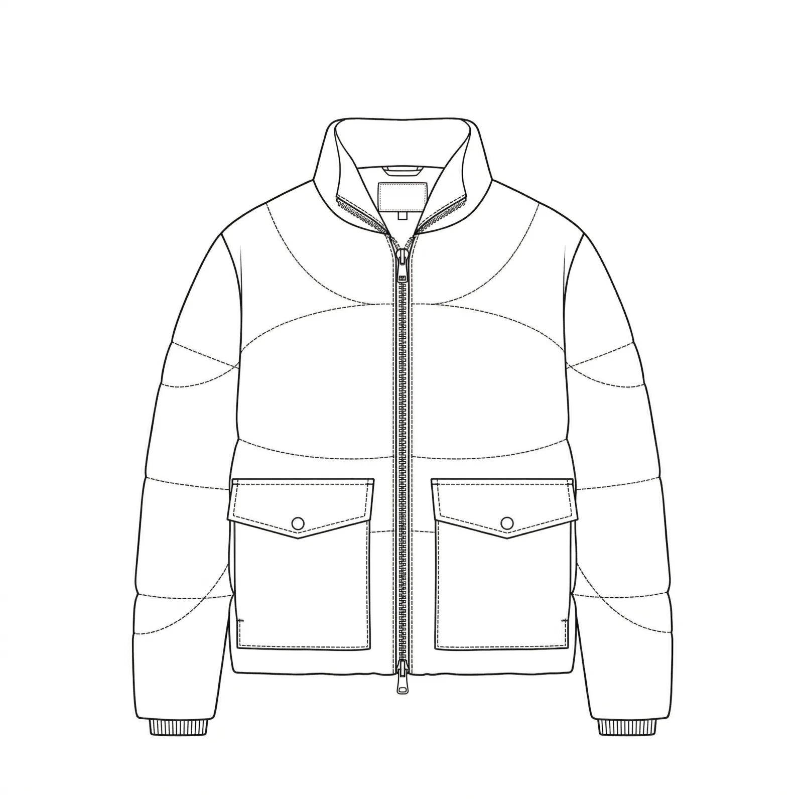 Simple line sketch of a jacket